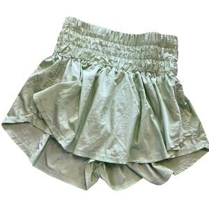The Refinery Boutique Green Paper Bag Skort Medium